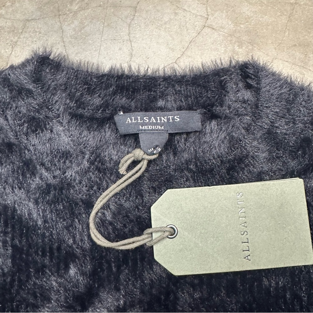 AllSaints Black Crew Neck Sweater - Picture 8 of 10
